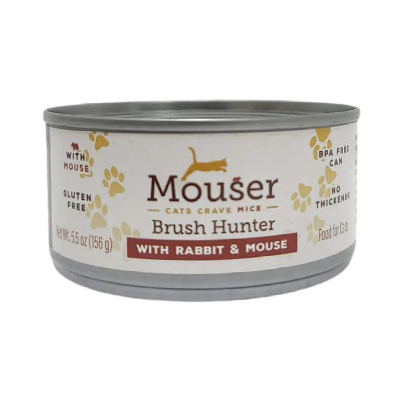 Mouser Brush Hunter With Rabbit and Mouse Canned Cat Food