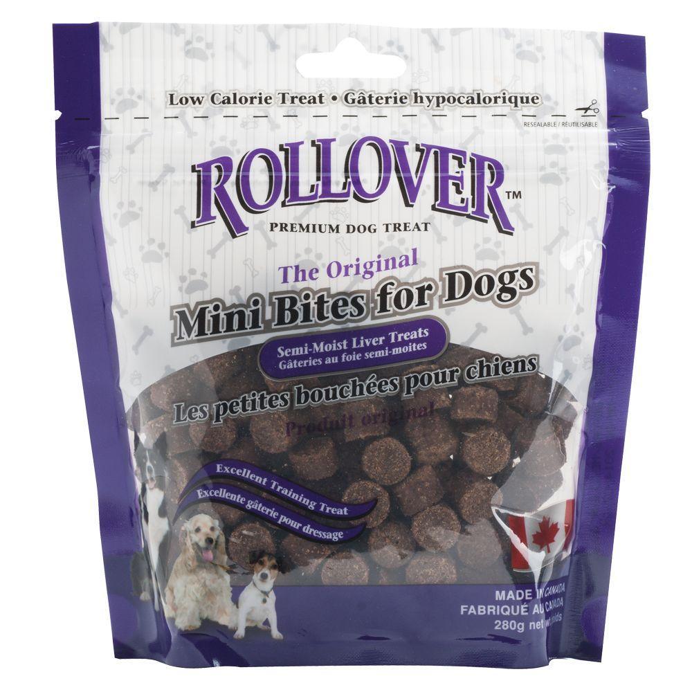 Rollover Omega 3 Enriched Mini Bites Dog Treat Liver