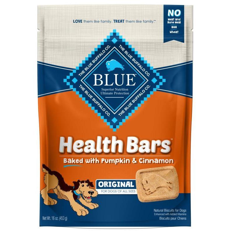 Blue Buffalo Health Bars Pumpkin Cinnamon Natural Dog Treats 16oz