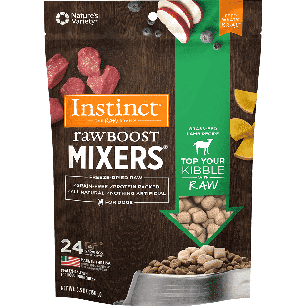 Instinct Raw Boost Grass Fed Lamb Dog Mixers