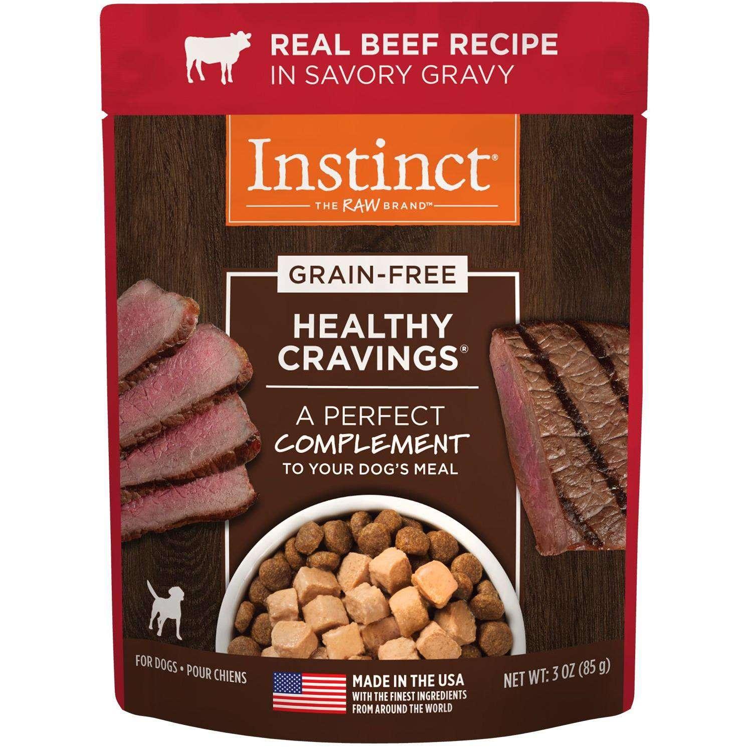 Instinct Wet Dog Food Healthy Cravings Pouches Tender Beef