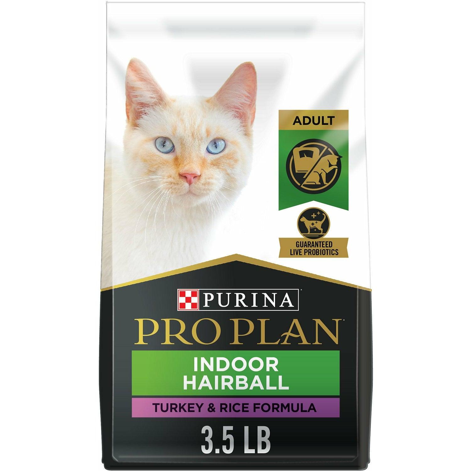 Purina Pro Plan Cat Food Adult Indoor Hairball Turkey PetMax