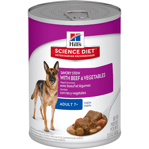 Science Diet Savory Stew with Beef Vegetables Adult 7 Canned Dog Food 12.8oz