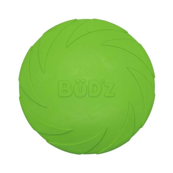 Bud-Z Rubber Dog Toy Frisbee Green