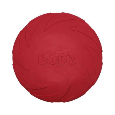 Bud-Z Rubber Dog Toy Frisbee Red