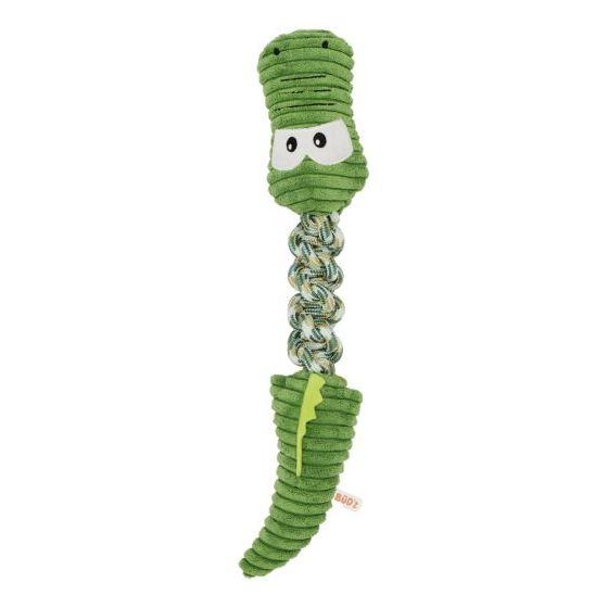 Bud-Z Plush Dog Toy With Rope Bayou Crocodile