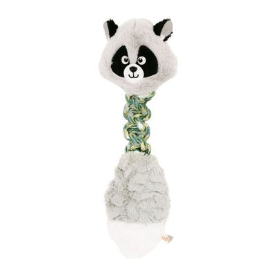 Bud-Z Plush Dog Toy With Rope Cunning Raccoon