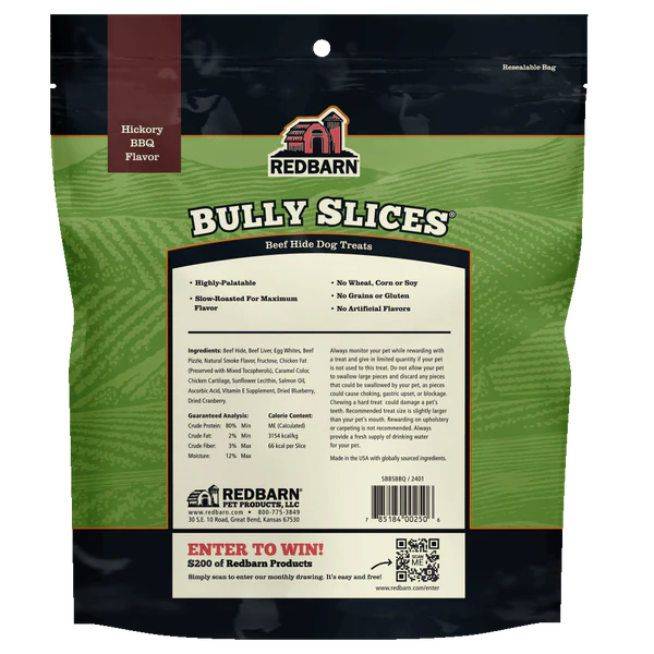 Red Barn Natural Bully Slices Hickory BBQ Flavor