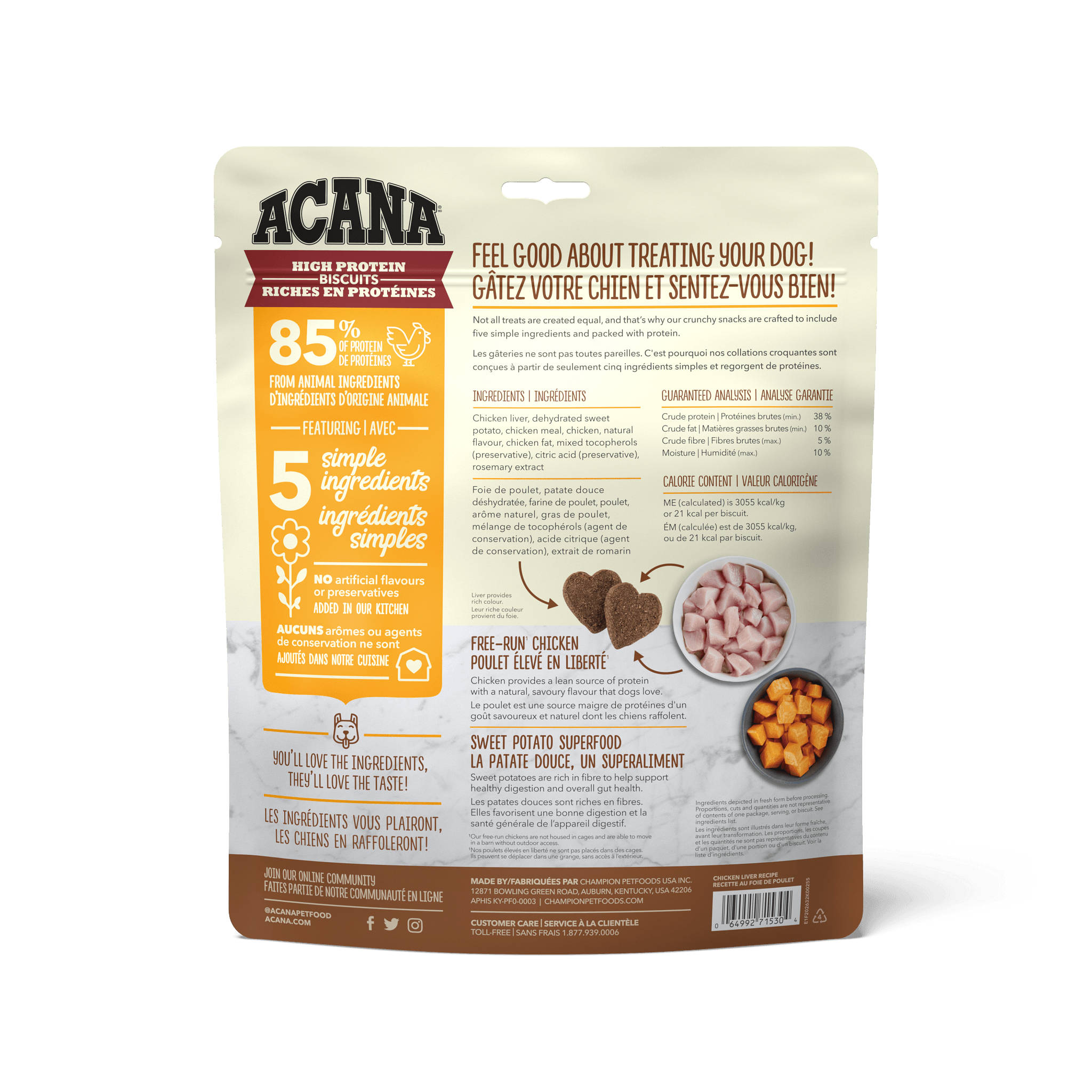 Acana High Protein Biscuits Crunchy Chicken Liver Recipe Large – PetMax