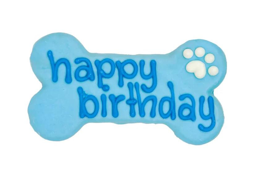 Bosco & Roxy Happy Birthday Bone Blue - Blue / 6" - Dog Treats - Bosco & Roxy's - PetMax Canada