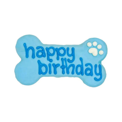 Bosco & Roxy Happy Birthday Bone Blue - Blue / 6" - Dog Treats - Bosco & Roxy's - PetMax Canada