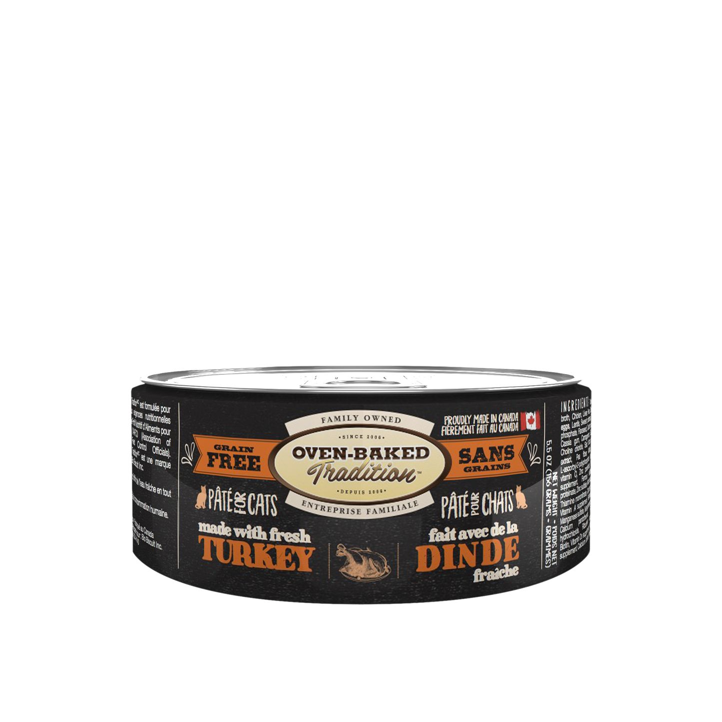 Oven Baked Cat Can Grain Free Turkey Pate