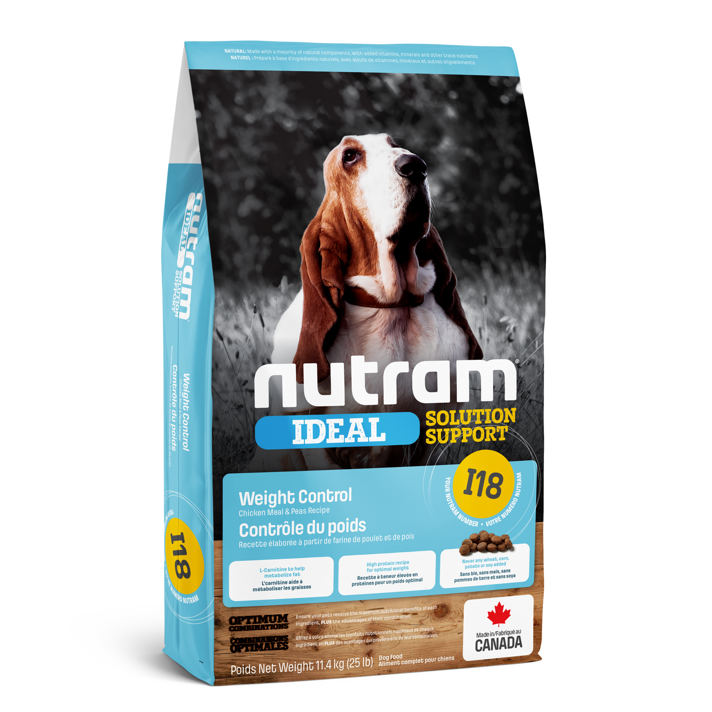 Nutram Ideal Solution Support Weight Control I18 Recette Poulet &amp; Pois