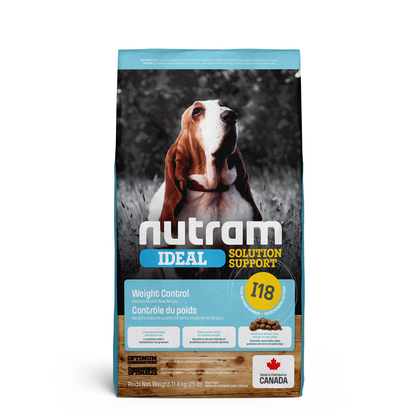 Nutram Ideal Solution Support Weight Control I18 Recette Poulet &amp; Pois