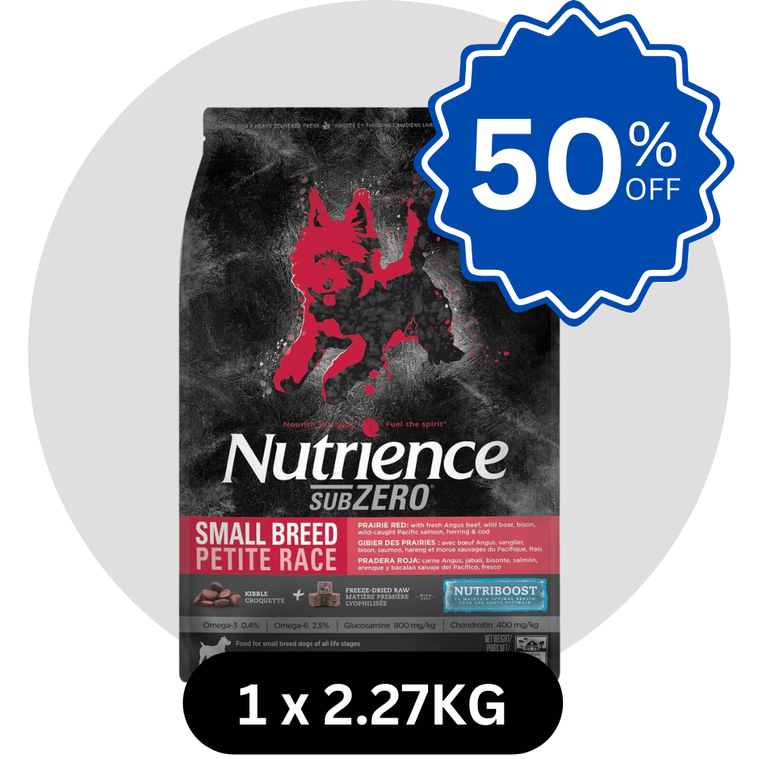 Nutrience Nourriture pour chiens sans céréales SubZero Petite race Rouge prairie 