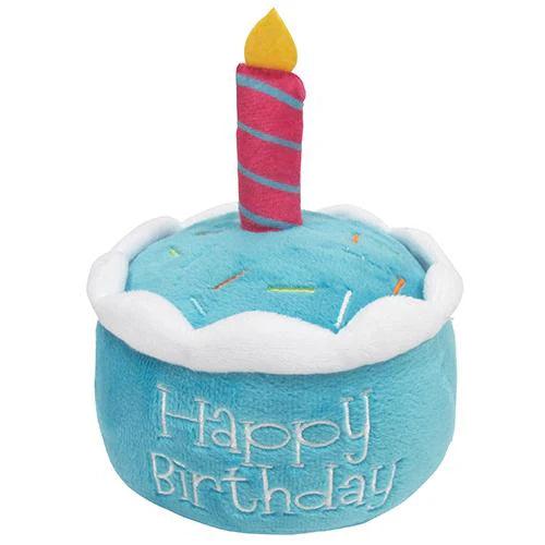 Foufou Dog Plush Birthday Cake Dog Toy Blue - Blue - Dog Toys - FouFou Dog - PetMax Canada