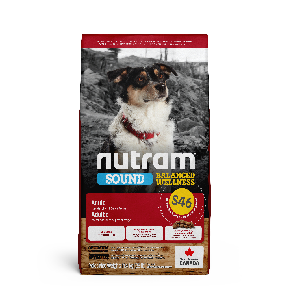 Nutram Dog Sound S46 Pork & Barley