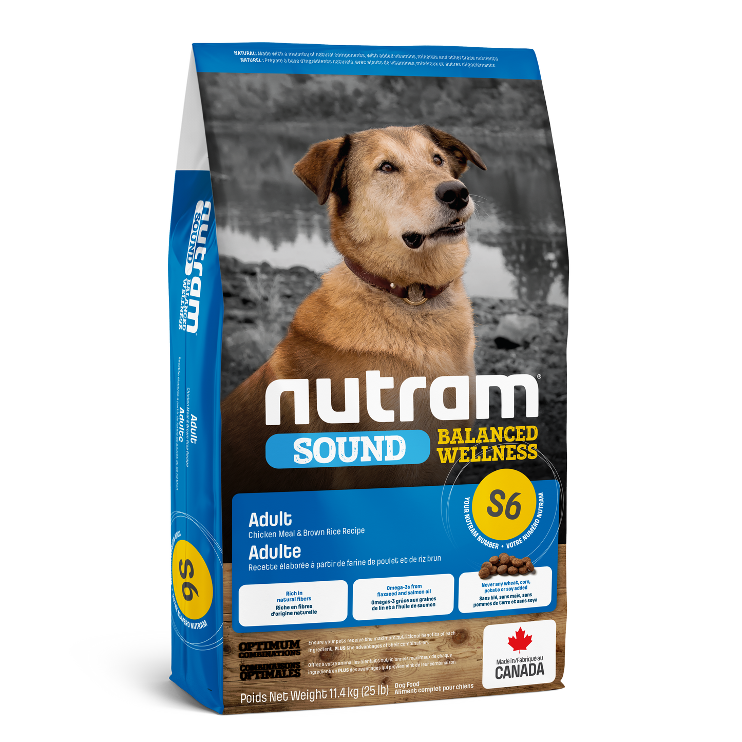 Recette de farine de poulet et de riz brun Nutram Sound Balanced Wellness S6