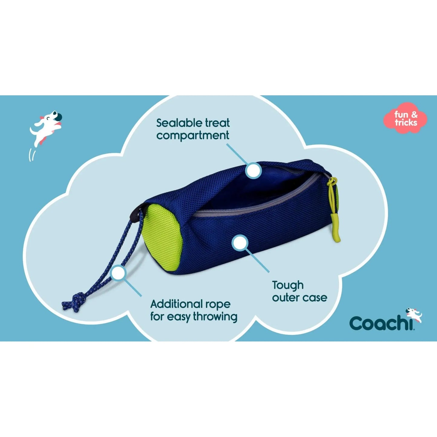 Coachi Fetch & Reward - Navy & Lime - Training Products - COACHI - PetMax Canada