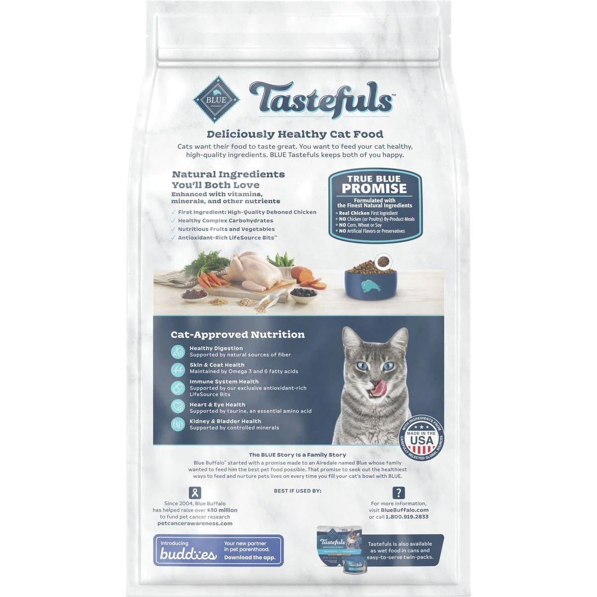 Blue Buffalo Tastefuls Active Natural Chicken Adult Dry Cat Food - 6.8 Kg - Cat Food - Blue Buffalo - PetMax Canada