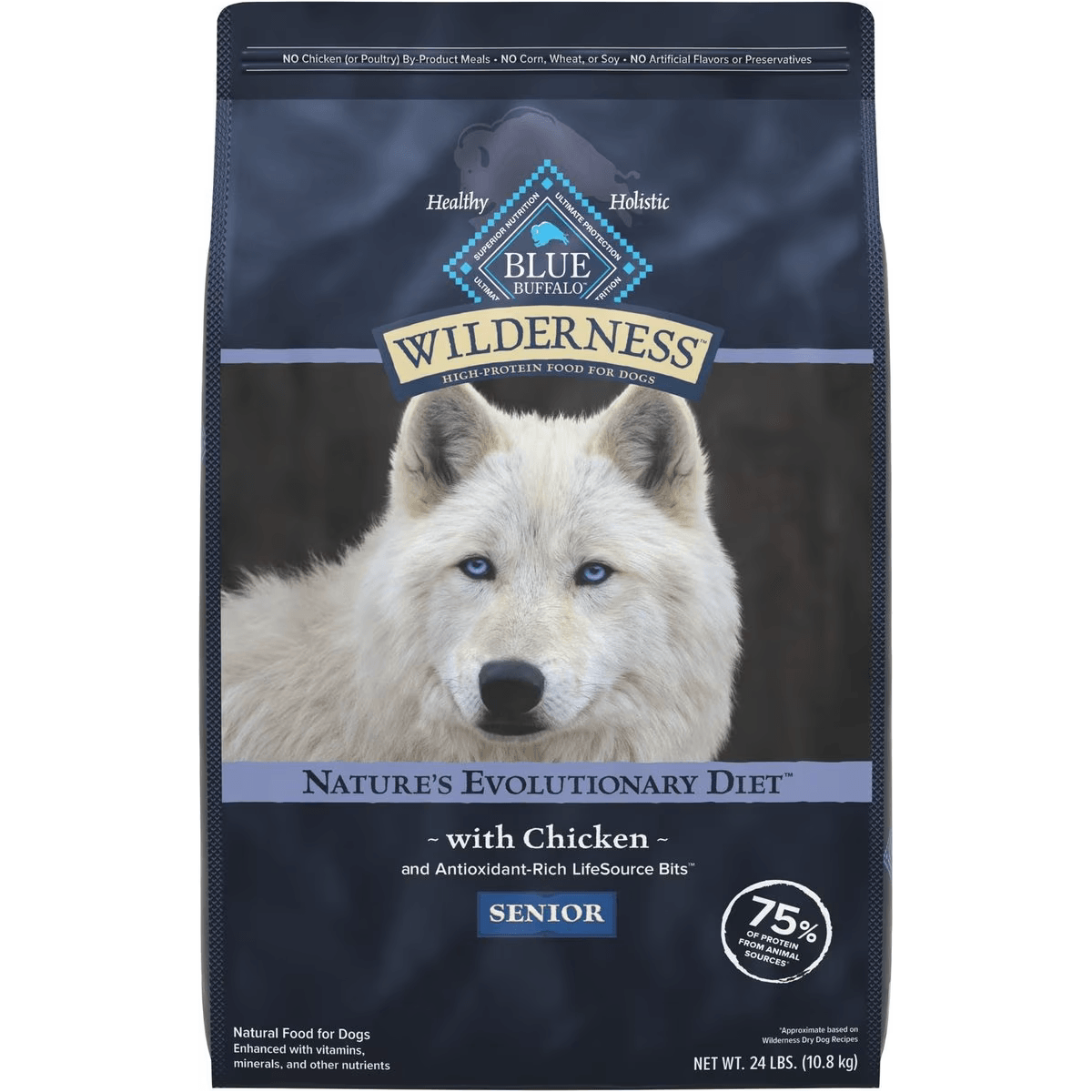 Blue Buffalo Wilderness Senior Dog Food - 10.9 Kg - Dog Food - Blue Buffalo - PetMax Canada