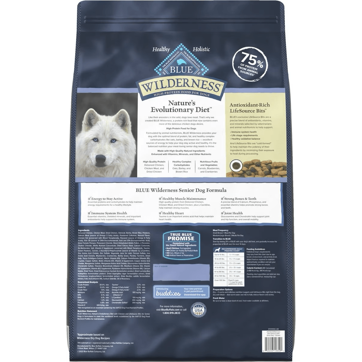 Blue Buffalo Wilderness Senior Dog Food - 10.9 Kg - Dog Food - Blue Buffalo - PetMax Canada