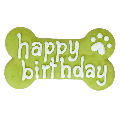 Bosco & Roxy Happy Birthday Bone Green - Green - Dog Treats - Bosco & Roxy's - PetMax Canada