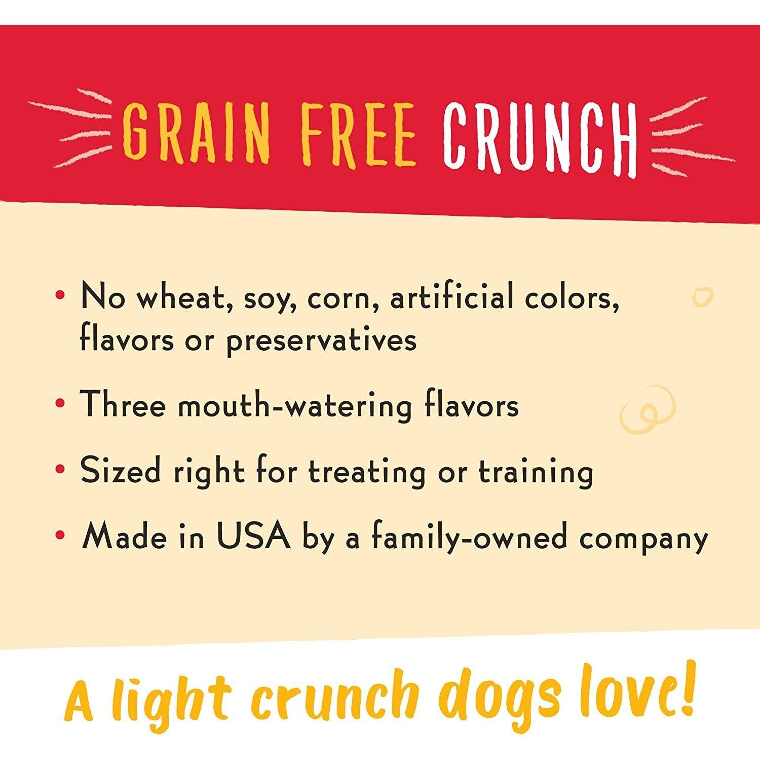 Charlee Bear Grain Free Crunch Bacon & Blueberry Flavour Dog Treats - 8oz - Dog Treats - Charlee Bear - PetMax Canada