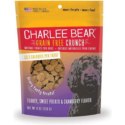 Charlee Bear Grain-Free Crunch Turkey, Sweet Potato and Cranberry Flavour Dog Treats - 226g - Dog Treats - Charlee Bear - PetMax Canada