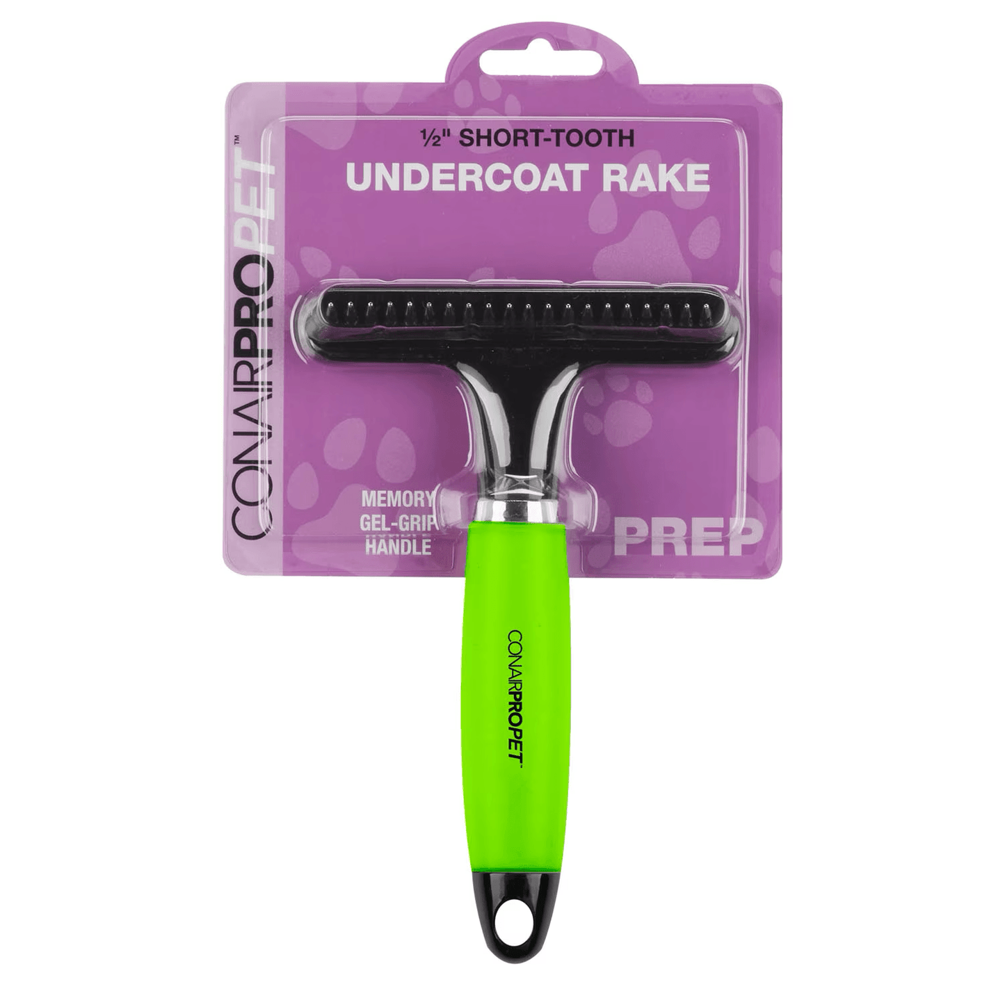 Conair Pro Pet Dog Undercoat Rake - Short Tooth 1/2" - Grooming - Conair - PetMax Canada