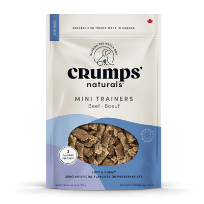 Crumps Naturals Semi Moist Beef Mini Trainers - 120g - Dog Treats - Crump's Naturals - PetMax Canada