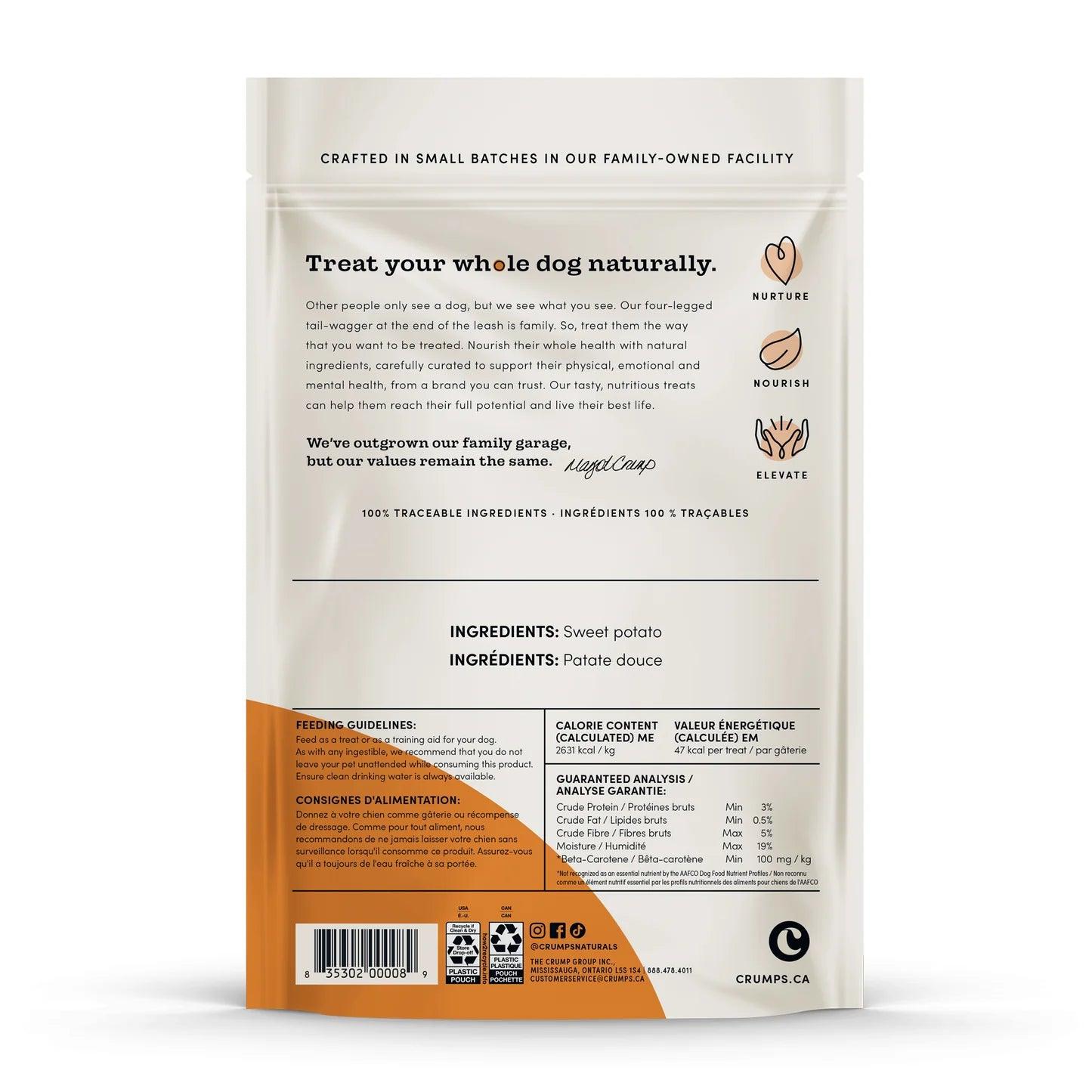 Crumps Naturals Sweet Potato Chews - 160g - Dog Treats - Crump's Naturals - PetMax Canada