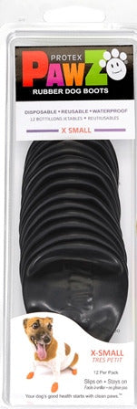 Pawz Dog Boots Black 12 Pack