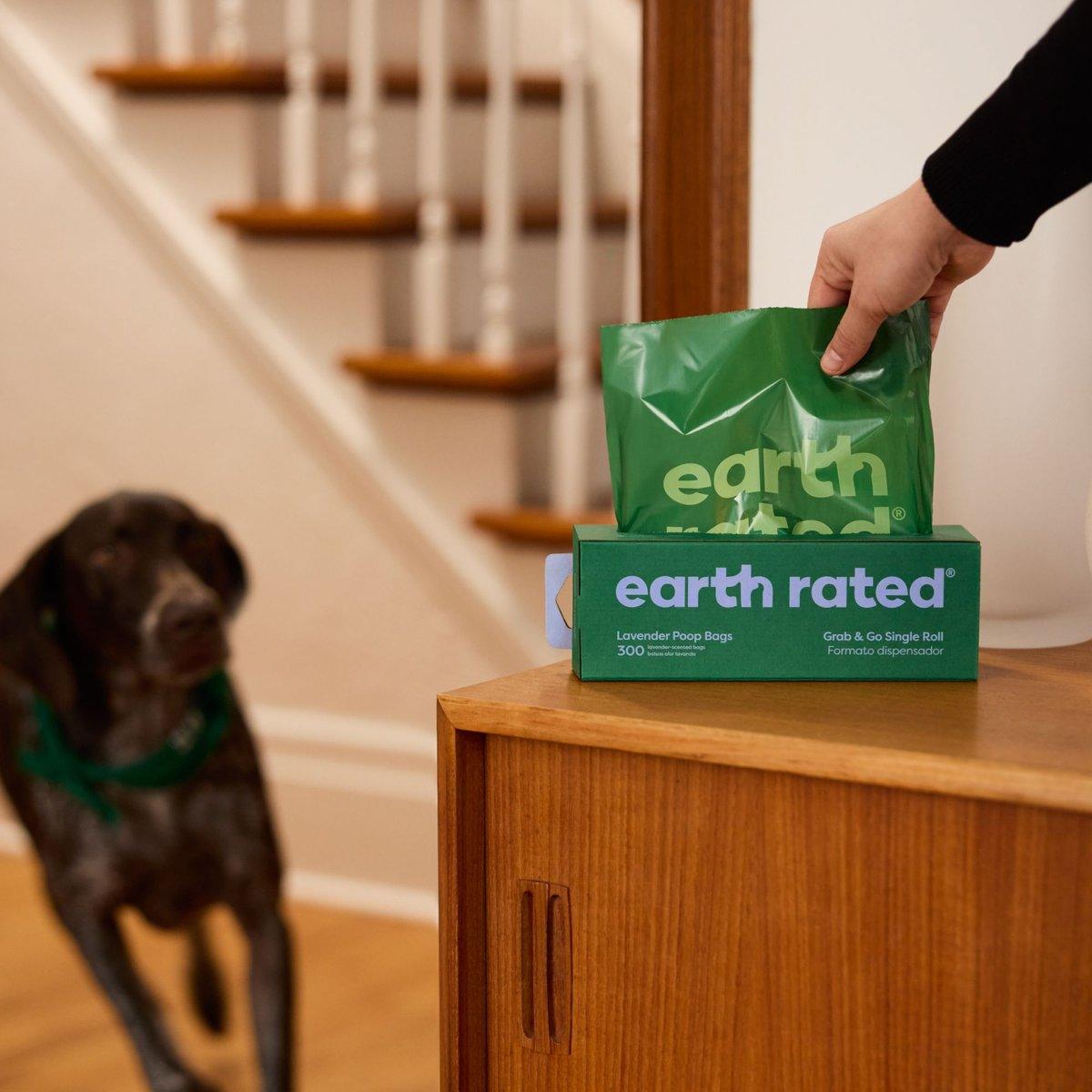 Earth Rated 300 Lavender-Scented Dog Waste Bags on a Single Roll - 300 Bags - Waste Management - Earth Rated - PetMax Canada