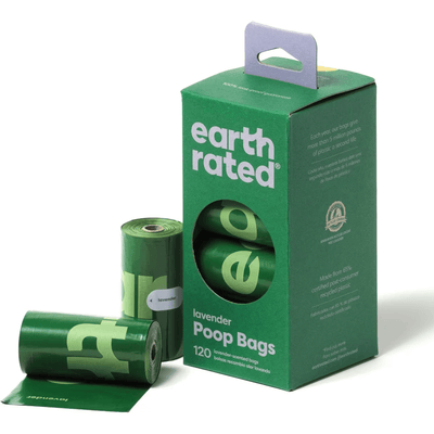 Earth Rated Eco-Friendly Lavender Scented Poop Bags - Box (120 Bags) - Waste Management - Earth Rated - PetMax Canada