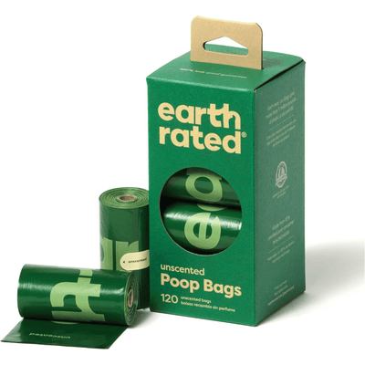 Earth Rated Eco-Friendly Unscented Poop Bags - 120 Bags - Waste Management - Earth Rated - PetMax Canada