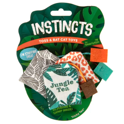 Instincts Cat Tricky Teahappy Nip Toss & Bat Pk