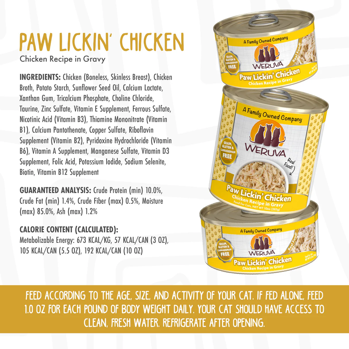 Weruva Wet Cat Food Paw Lickin Chicken Shreds