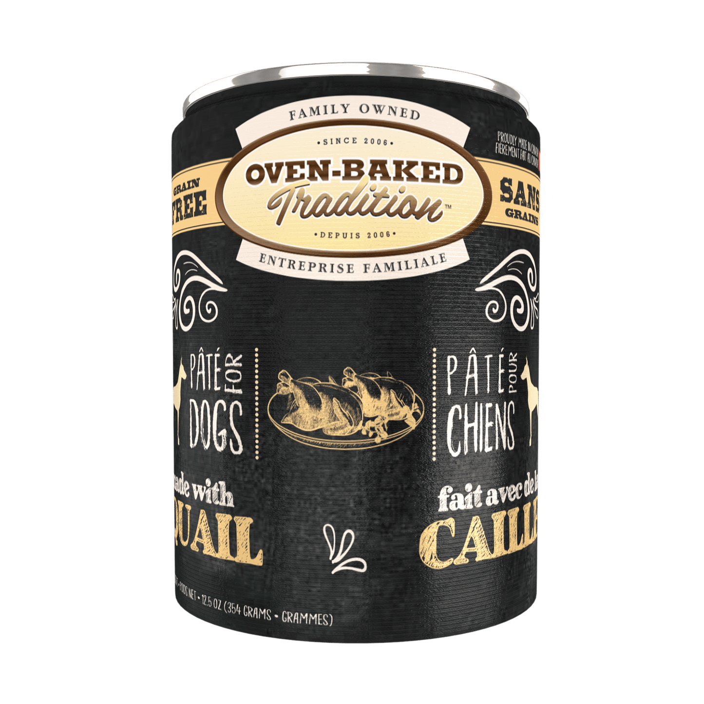 Oven Baked Dog Can Grain free Quail Pate