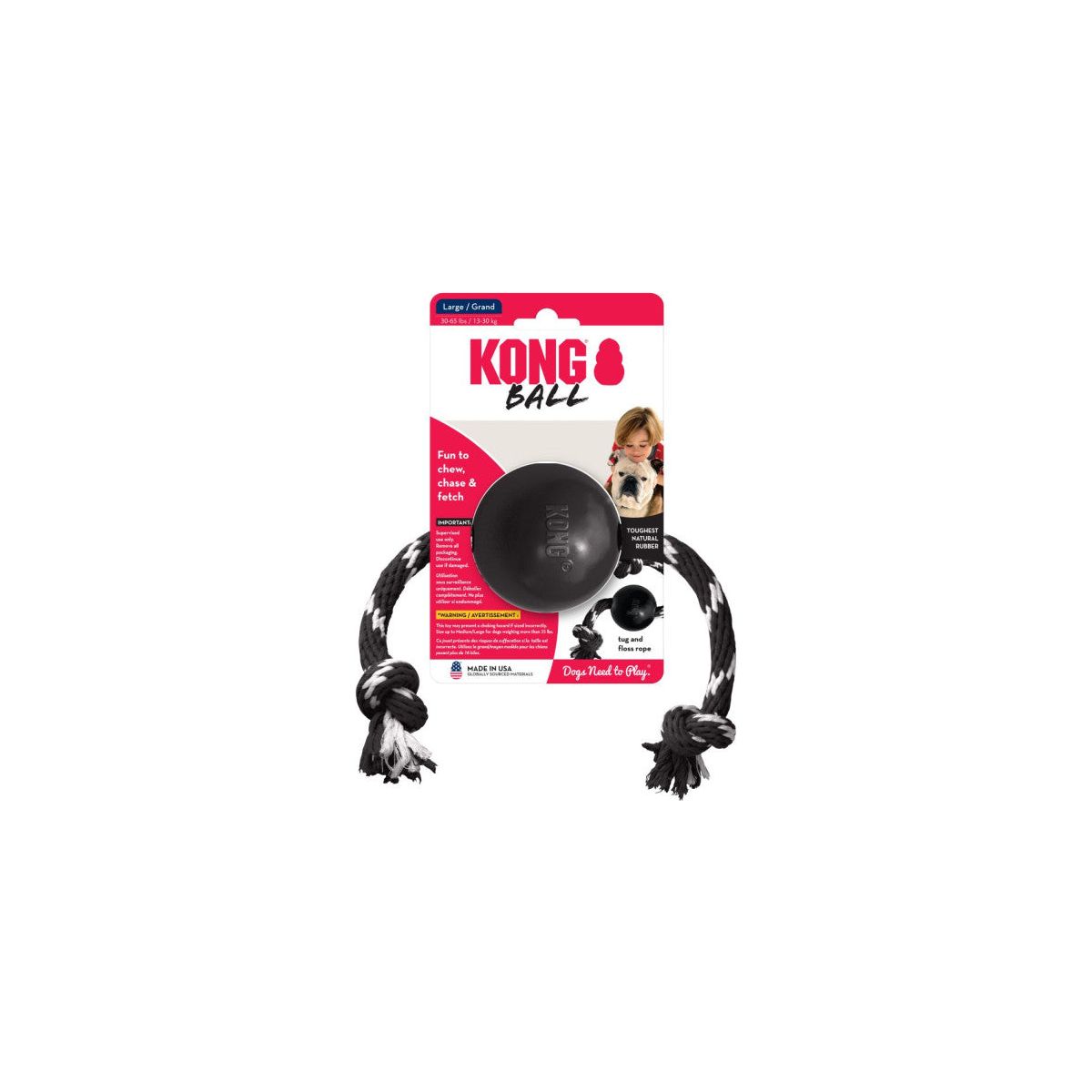 Balle Kong Dog Extreme avec corde