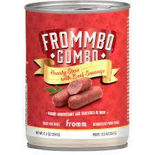 Fromm Frommbo Gumbo Hearty Stew Beef Sausage Canned Dog Food - 345 g - Canned Dog Food - Fromm - PetMax Canada