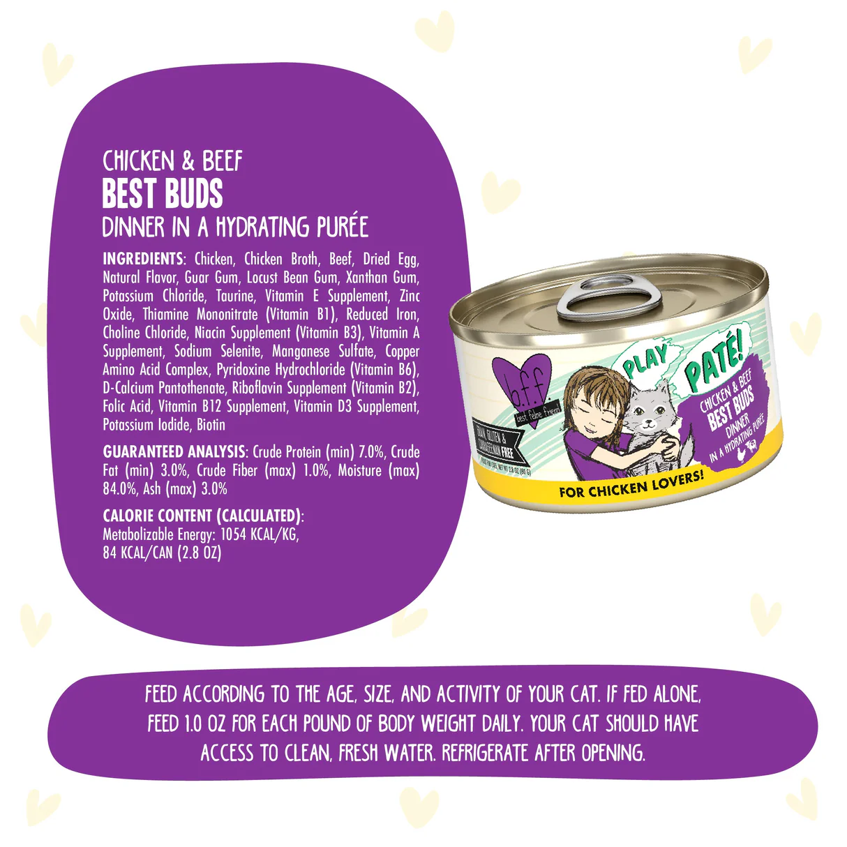 Weruva Wet Cat Food BFF Best Buds Chicken & Beef Pate