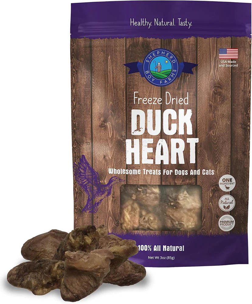 Shepherd Boy Farm Freeze Dried Duck Hearts