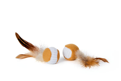 Bud Z Cat Toy Bulk Ball With Feather