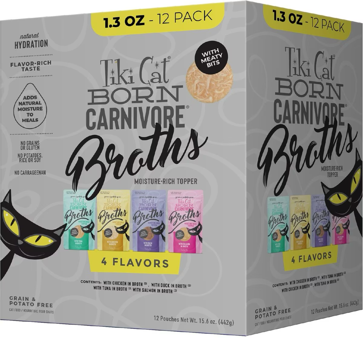 Tiki Cat Pouch Broths Grain Free Variety Pack