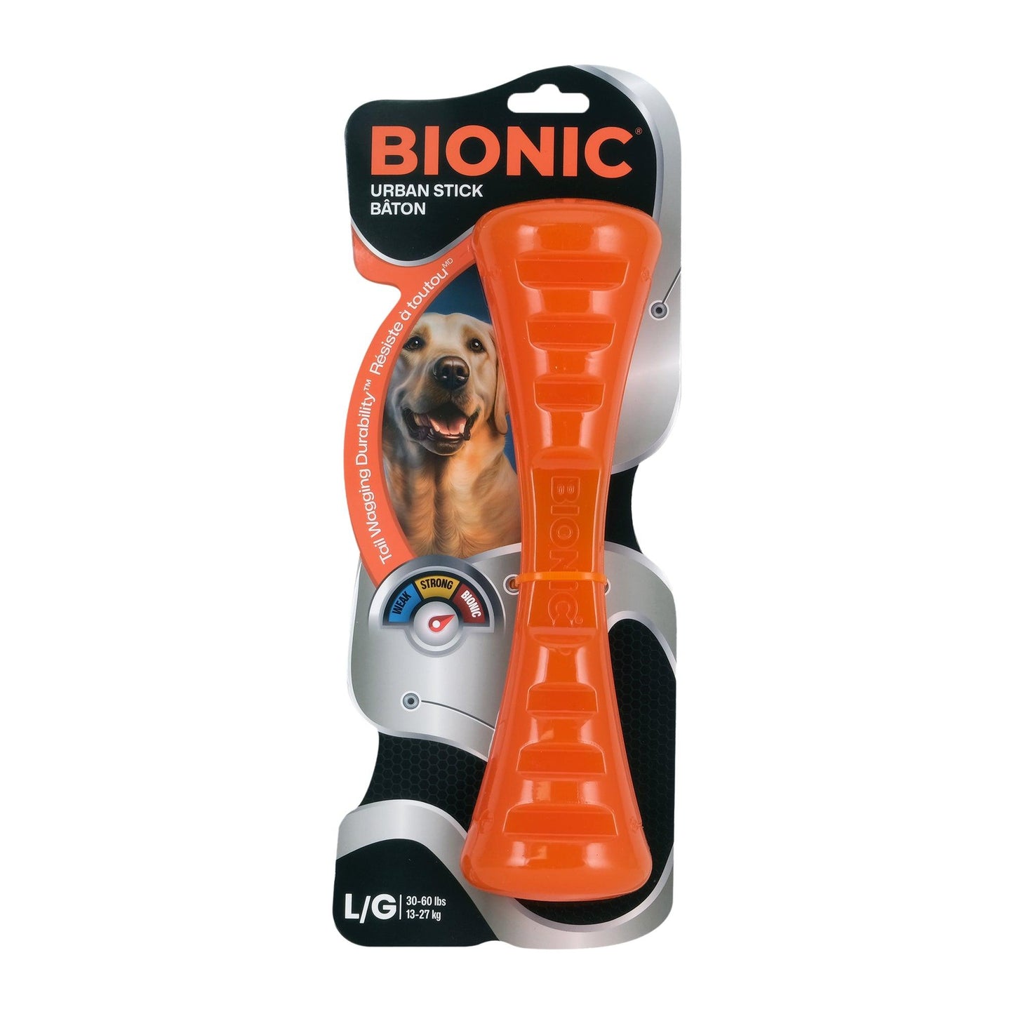 Bionic Rubber Urban Stick Dog Toy - Large: 10" - Dog Toys - Bionic - PetMax Canada