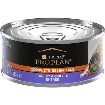 Purina Pro Plan Complete Essentials Turkey & Giblets Entree Canned Cat Food - Individual - Canned Cat Food - Purina Pro Plan - PetMax Canada