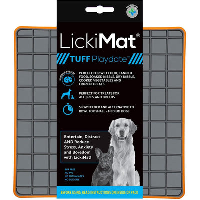 Lickimat Dog Tuff Playdate Orange