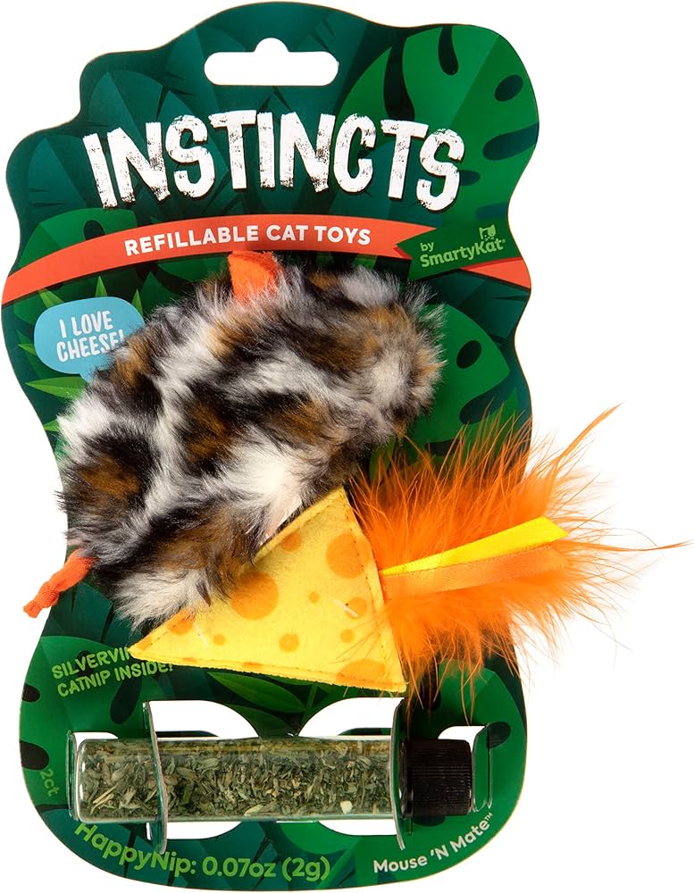 Instincts Cat Mouse N Mate Refillable Mouse With HappyNip