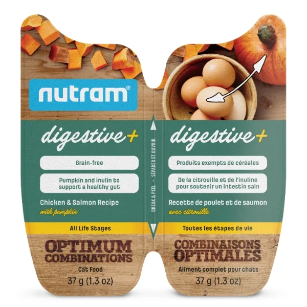 Nutram Optimum Combinations Digestive+ Chicken & Salmon Cat Wet Food